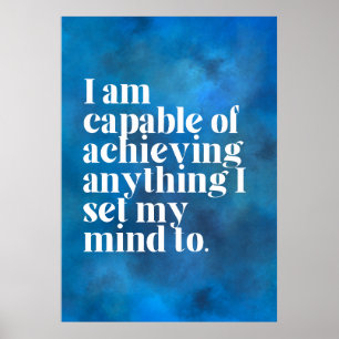 Affiche d'affirmation d'amour de soi