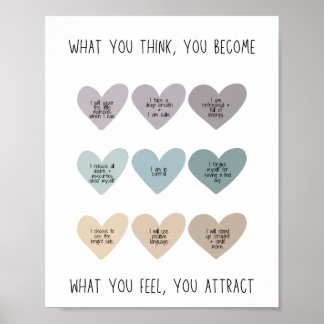 Affiche d'affirmation d'autosoins