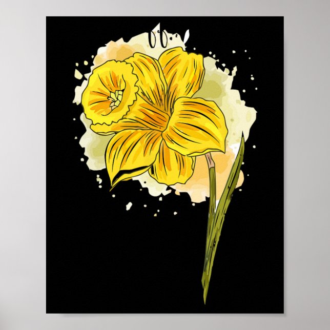 Affiche Daffodil Daffodils Fleurs Florales Printemps Pâque (Devant)