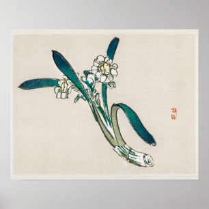 Affiche Daffodile de Bunchflower par Kōno Bairei (1844-189