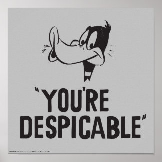 Affiche DAFFY DUCK™ classique « Vous êtes méprisable »