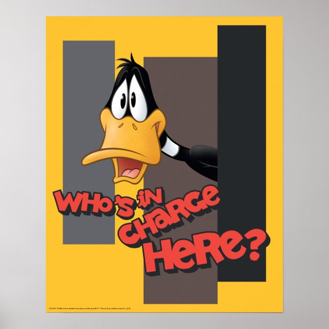 Affiche DAFFY DUCK™ "Qui est responsable ici" (Devant)