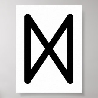 Affiche DAGAZ Rune nordique (Jour, Éveil, Percée) |