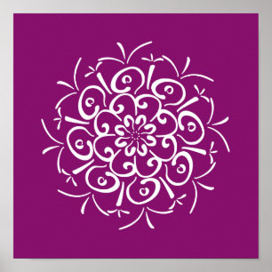 Affiche Dahlia Mandala