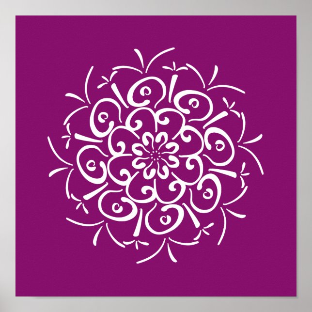 Affiche Dahlia Mandala (Devant)