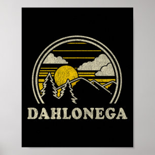 Affiche Dahlonega Georgia Ga T Shirt Vintage Randonnée Mon