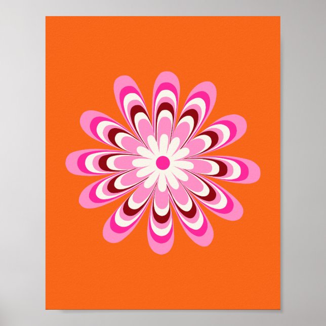 Affiche Daisy 04 Orange Et Rose (Devant)