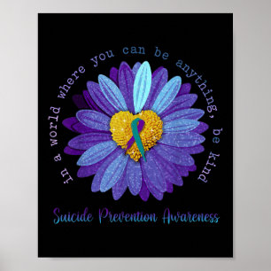Affiche Daisy Be Kind Prévention du suicide Sensibilisatio