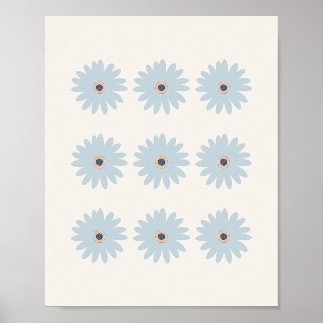 Affiche Daisy bleu clair (Devant)