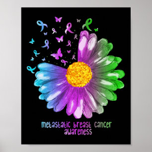 Affiche Daisy Butterfly Metastatic Breast Cancer Awareness