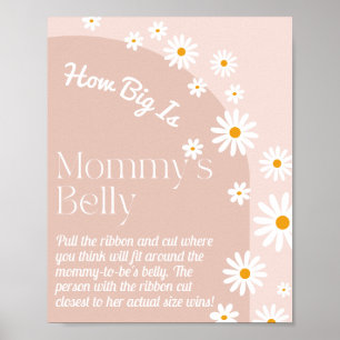 Affiche Daisy fleur Boho Girl baby shower jeu
