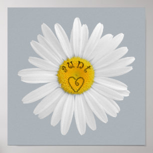 Affiche Daisy Flower for Tante Art Personnaliser Arrière -