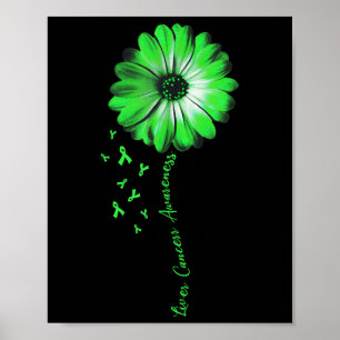 Affiche Daisy Flower Liver Cancer Sensibilisation Cadeaux