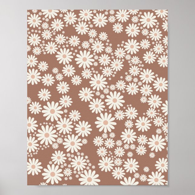 Affiche Daisy Garden XII Mocha Mousse (Devant)