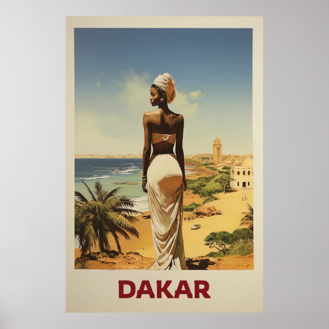Affiche Dakar, Sénégal, Voyage (Devant)