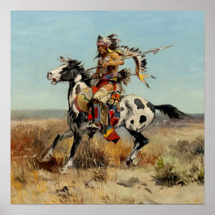 Affiche « Dakota Chief » Art occidental de Charles M Russe