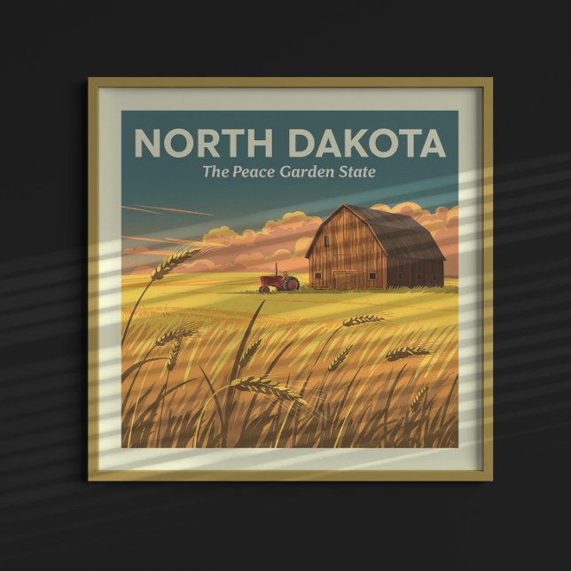 Affiche Dakota du Nord vintage (Créateur téléchargé)