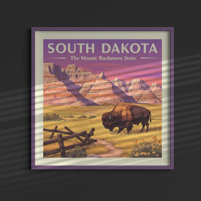 Affiche Dakota du Sud vintage (Créateur téléchargé)
