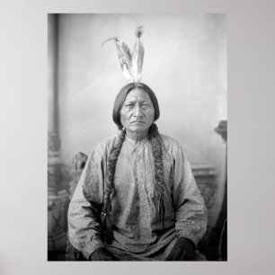 Affiche Dakota Leader Sitting Bull Native American Indian