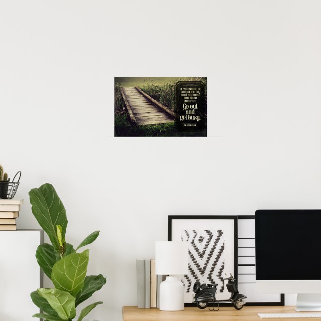 Affiche Dale Carnegie Citation Inspirationnelle "Accrochez (Bureau à domicile)