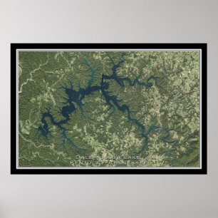 Affiche Dale Hollow Lake Kentucky - Tennessee Satellite