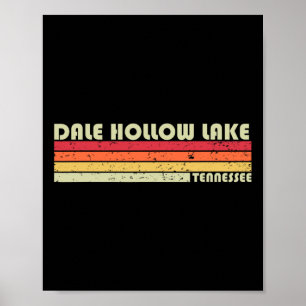 Affiche Dale Hollow Lake Tennessee Drôle de pêche Camping