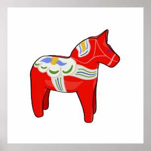Affiche Dalecarlian horse