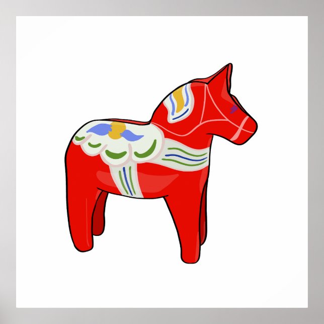 Affiche Dalecarlian horse (Devant)