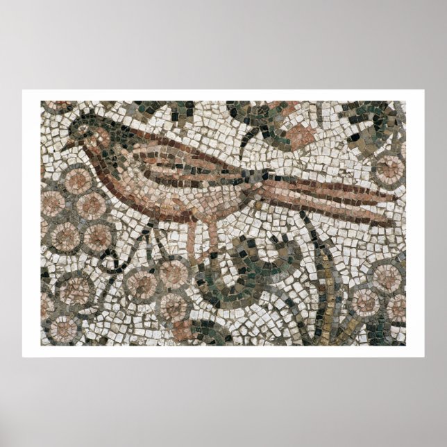 Affiche Dallage de sol représentant un oiseau, 4ème siècle (Devant)