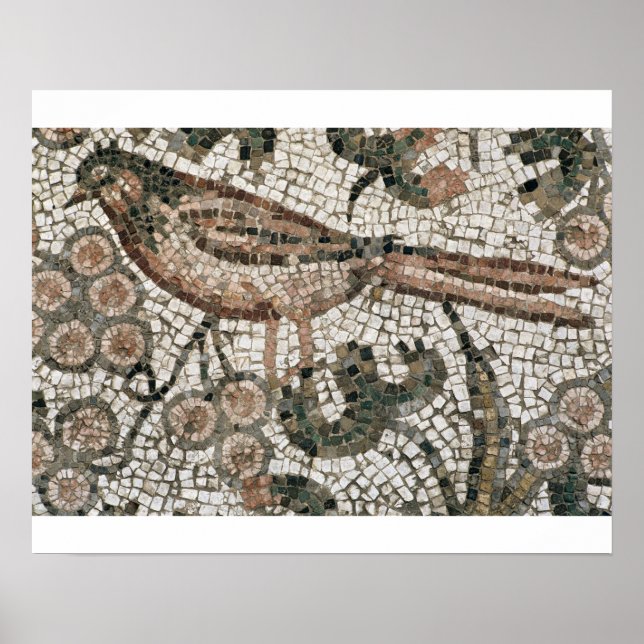 Affiche Dallage de sol représentant un oiseau, 4ème siècle (Devant)