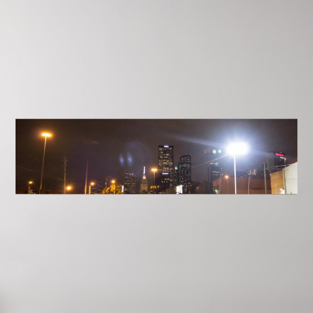 Affiche Dallas, Texas à la nuit (Devant)