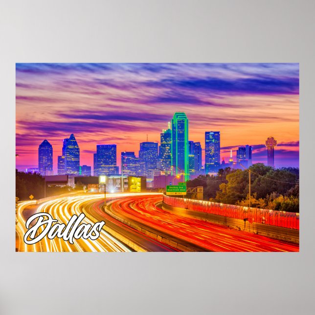 Affiche Dallas, Texas, États-Unis (Devant)