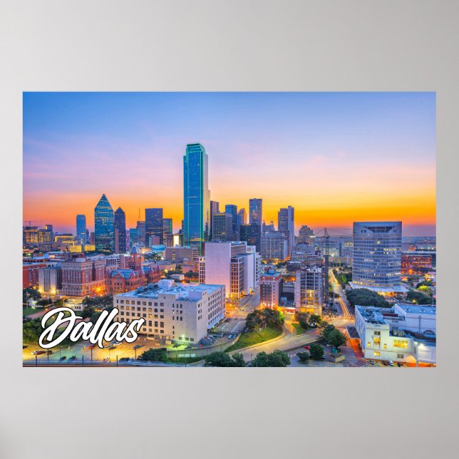 Affiche Dallas, Texas, États-Unis (Devant)
