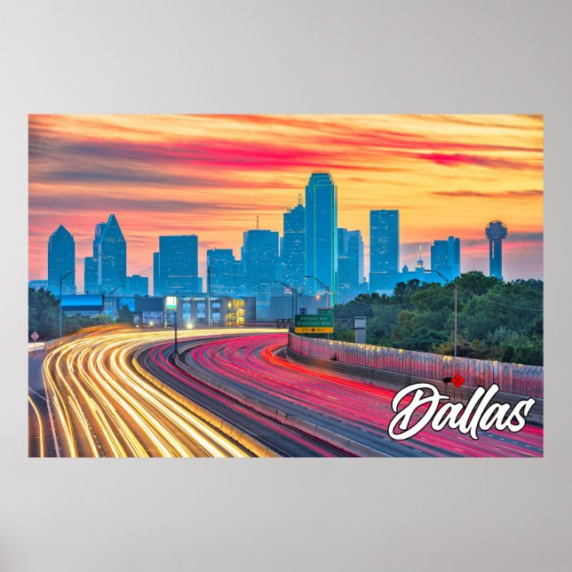 Affiche Dallas, Texas, États-Unis (Devant)