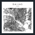 Affiche Dallas Texas Minimal Modern Street Map<br><div class="desc">Dallas Texas Minimal Modern Street Map</div>