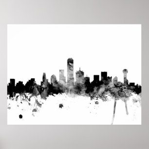 Affiche Dallas Texas Skyline