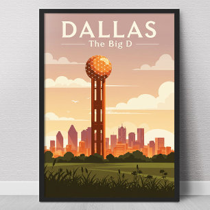 Affiche Dallas vintage