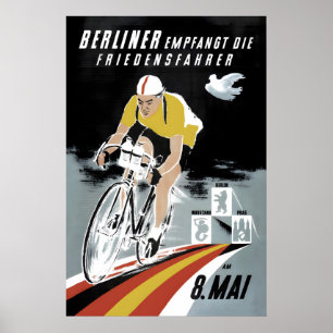Affiche d'Allemagne de l'Est Berlin souhaite la pa