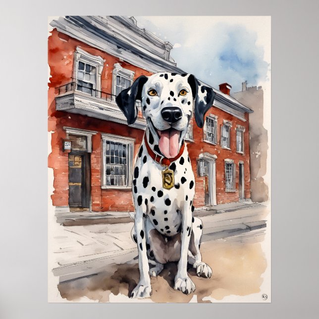 Affiche Dalmatie - Art Chien Imprimer (Devant)