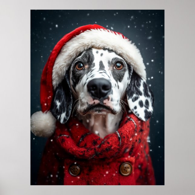 Affiche Dalmatie festive à Père Noël Attire (Devant)