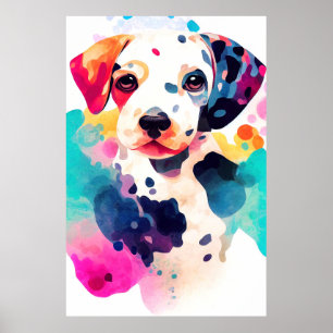 Affiche Dalmatie Nature Sauvage Animal Couleur Art Peintur