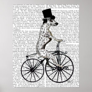 Affiche Dalmatien à vélo