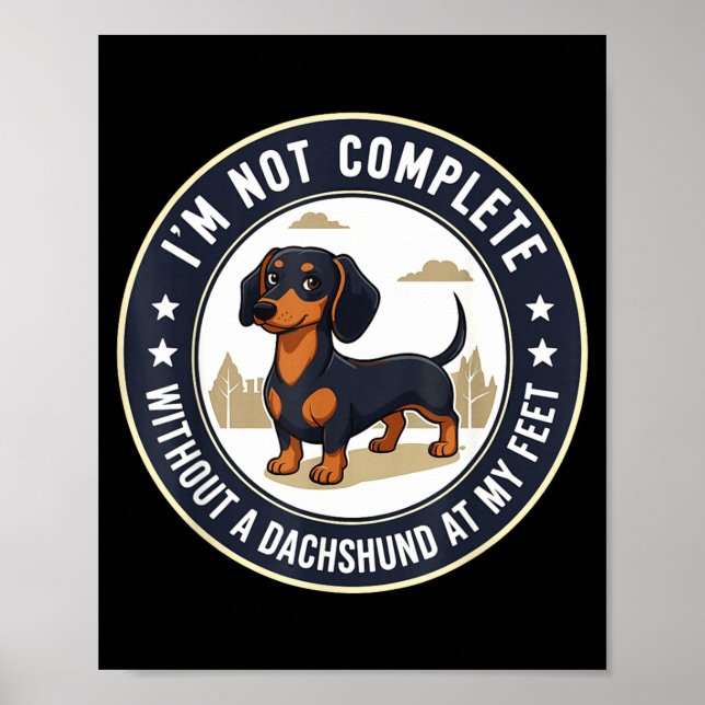 Affiche Dalmatien chien saucisse  (Devant)