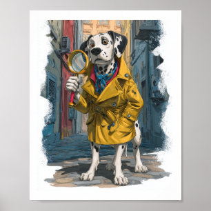 Affiche Dalmatien détective - Le chien résolveur de crimes