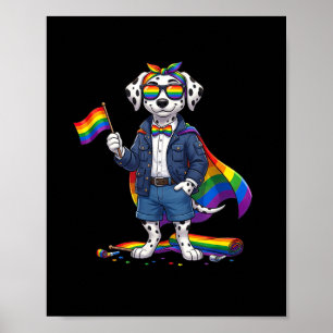 Affiche Dalmatien drôle LGBT Arc-en-ciel Fierté Lesbienne