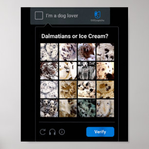 Affiche Dalmatien drôle ou mème de glace Maman chien Papa