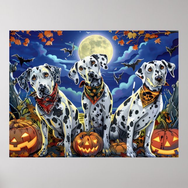 Affiche Dalmatien Halloween Épouvantable (Devant)