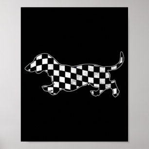 Affiche Dalmatien Teckel Rétro Chien de Course Teckel