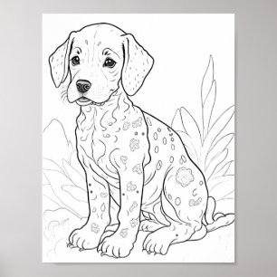 Affiche Dalmation Chien Adulte Coloration