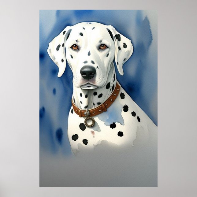 Affiche Dalmation Chien Impression, Papier d'affiche de va (Devant)